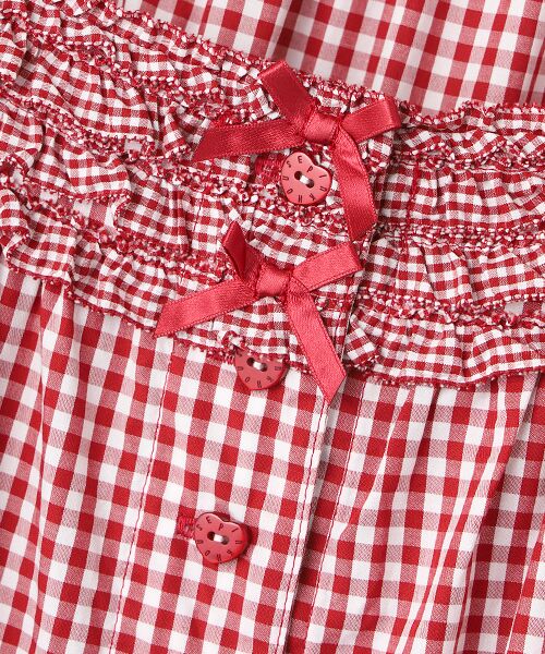 PINK HOUSE / ピンクハウス ロング・マキシ丈ワンピース | ギンガムチェックフリル使いミディワンピース | 詳細2