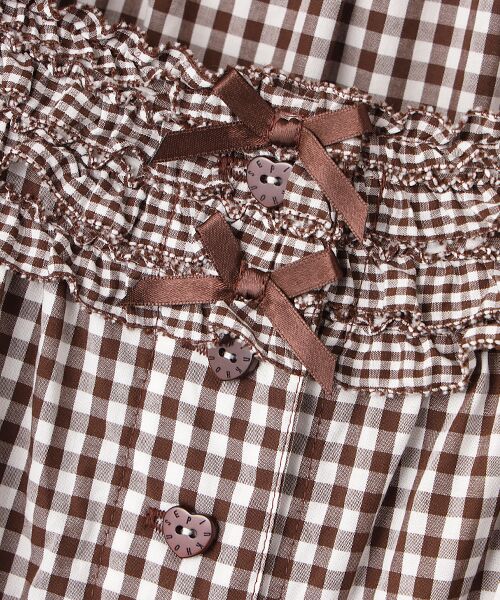 PINK HOUSE / ピンクハウス ロング・マキシ丈ワンピース | ギンガムチェックフリル使いミディワンピース | 詳細8