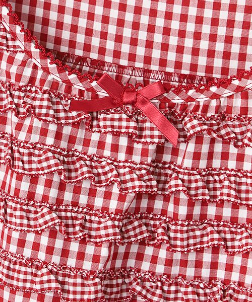 PINK HOUSE / ピンクハウス ロング・マキシ丈ワンピース | ギンガムチェックフリルワンピース | 詳細2