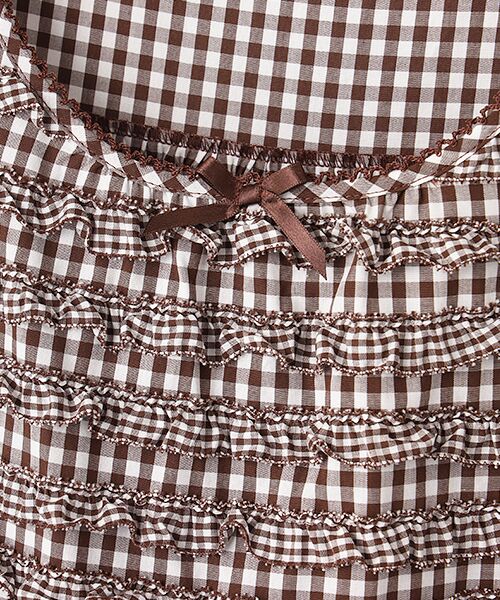 PINK HOUSE / ピンクハウス ロング・マキシ丈ワンピース | ギンガムチェックフリルワンピース | 詳細8