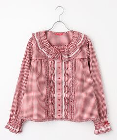 PINK HOUSE / ピンクハウス シャツ・ブラウス | ギンガムチェック襟付きブラウス