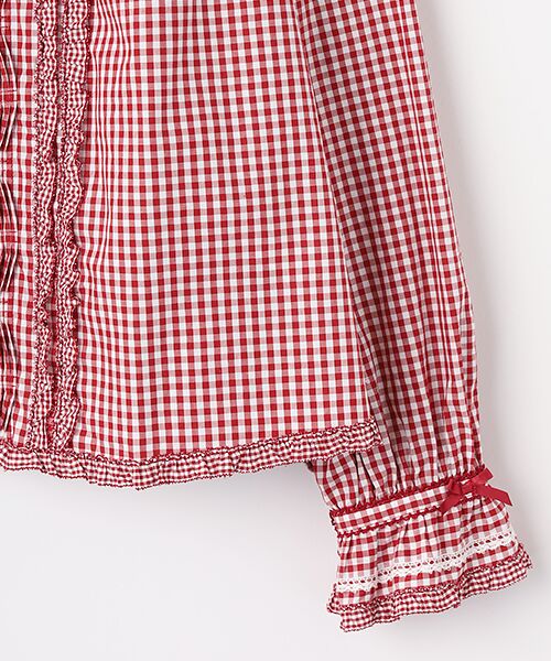 PINK HOUSE / ピンクハウス シャツ・ブラウス | ギンガムチェック襟付きブラウス | 詳細4
