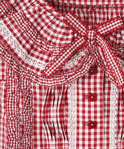 PINK HOUSE / ピンクハウス シャツ・ブラウス | ギンガムチェック襟付きブラウス | 詳細5