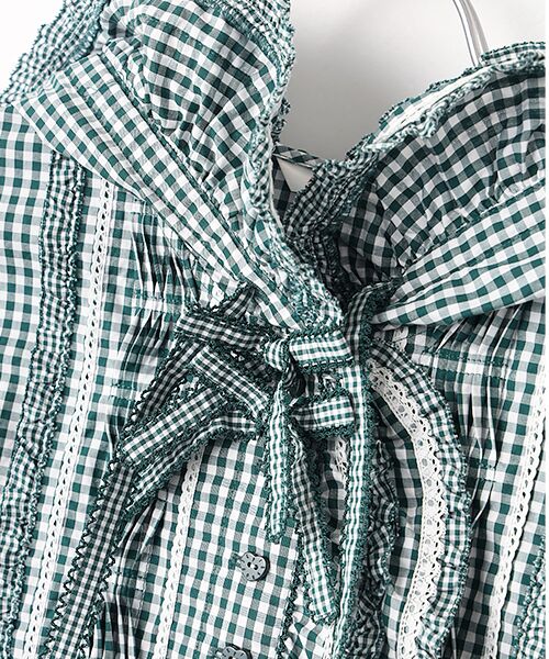 PINK HOUSE / ピンクハウス シャツ・ブラウス | ギンガムチェックオーバーブラウス | 詳細6