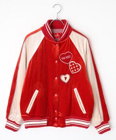 PINK HOUSE / ピンクハウス ブルゾン | ハートワッペン使いベロアブルゾン