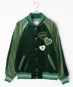 PINK HOUSE / ピンクハウス ブルゾン | ハートワッペン使いベロアブルゾン