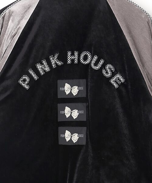 PINK HOUSE / ピンクハウス ブルゾン | ハートワッペン使いベロアブルゾン | 詳細1