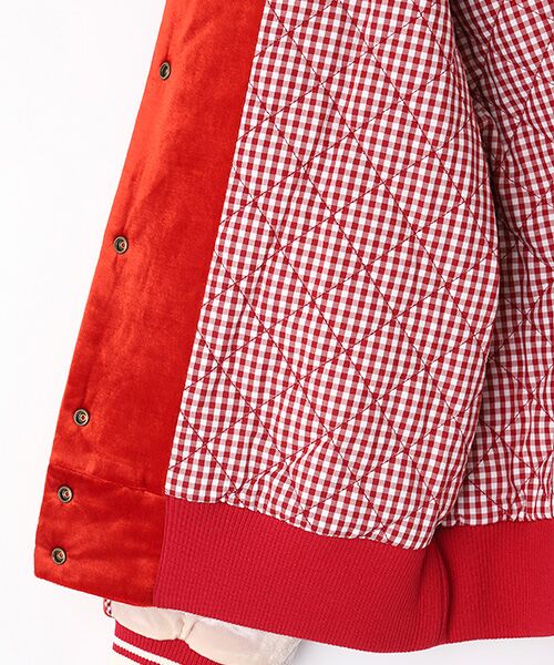 PINK HOUSE / ピンクハウス ブルゾン | ハートワッペン使いベロアブルゾン | 詳細6