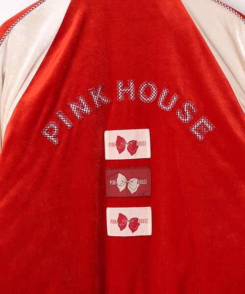 PINK HOUSE / ピンクハウス ブルゾン | ハートワッペン使いベロアブルゾン | 詳細7