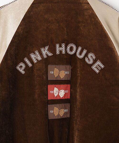 PINK HOUSE / ピンクハウス ブルゾン | ハートワッペン使いベロアブルゾン | 詳細11