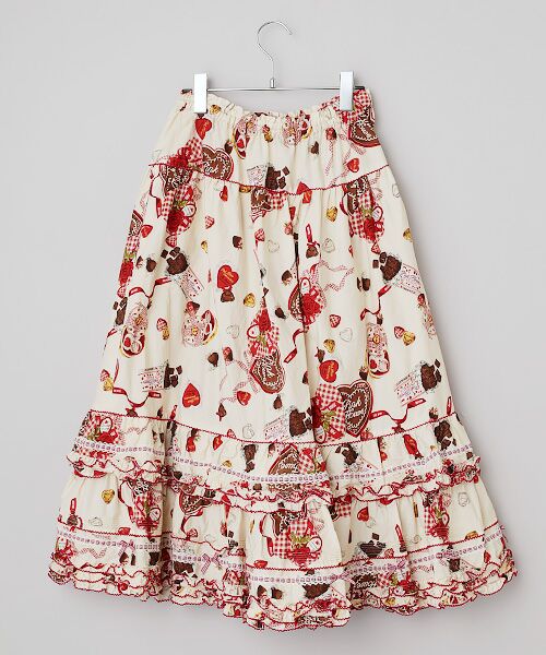 PINK HOUSE / ピンクハウス ロング・マキシ丈スカート | スウィートメモリーズプリントミディスカート | 詳細2