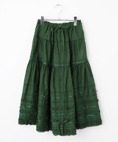 PINK HOUSE / ピンクハウス ロング・マキシ丈スカート | ローンティアードミディスカート