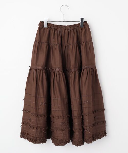 PINK HOUSE / ピンクハウス ロング・マキシ丈スカート | ローンティアードミディスカート | 詳細5