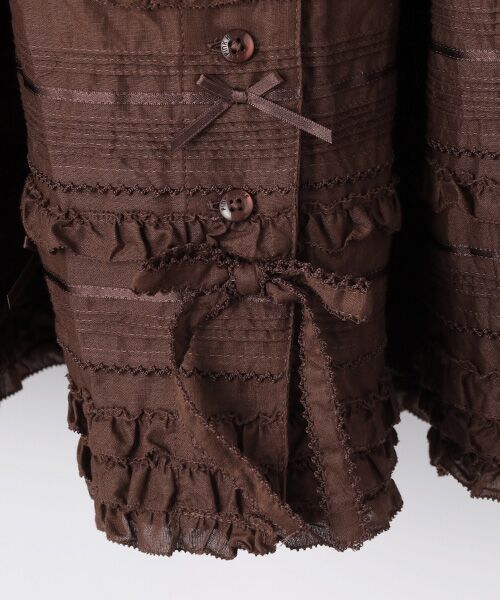 PINK HOUSE / ピンクハウス ロング・マキシ丈スカート | ローンティアードミディスカート | 詳細10