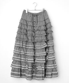 PINK HOUSE / ピンクハウス ロング・マキシ丈スカート | ギンガムチェックフリルスカート