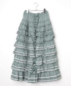 PINK HOUSE / ピンクハウス ロング・マキシ丈スカート | ギンガムチェックフリルスカート