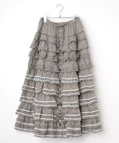 PINK HOUSE / ピンクハウス ロング・マキシ丈スカート | ギンガムチェックフリルスカート