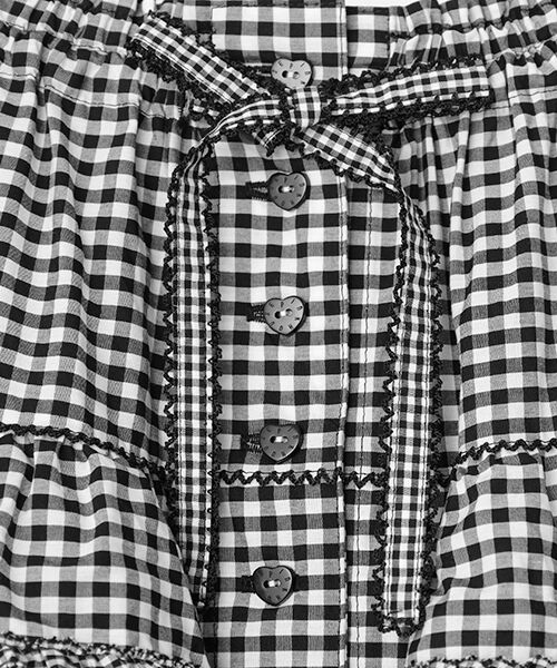 PINK HOUSE / ピンクハウス ロング・マキシ丈スカート | ギンガムチェックフリルスカート | 詳細1