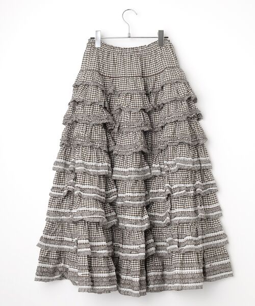 PINK HOUSE / ピンクハウス ロング・マキシ丈スカート | ギンガムチェックフリルスカート | 詳細4