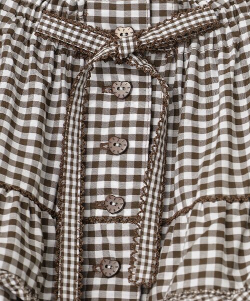 PINK HOUSE / ピンクハウス ロング・マキシ丈スカート | ギンガムチェックフリルスカート | 詳細8