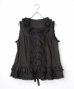 PINK HOUSE / ピンクハウス ベスト | リボンモチーフいっぱいローンベスト