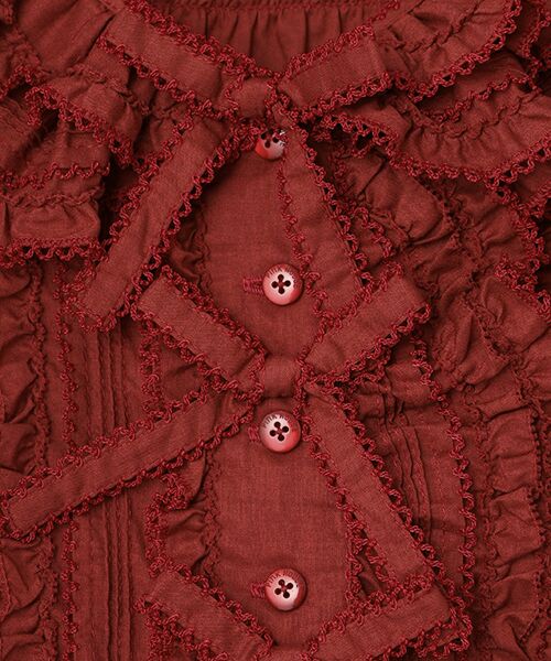 PINK HOUSE / ピンクハウス ベスト | リボンモチーフいっぱいローンベスト | 詳細3