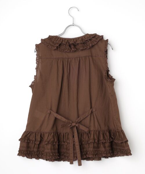 PINK HOUSE / ピンクハウス ベスト | リボンモチーフいっぱいローンベスト | 詳細5