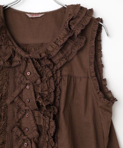 PINK HOUSE / ピンクハウス ベスト | リボンモチーフいっぱいローンベスト | 詳細6