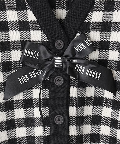 PINK HOUSE / ピンクハウス カーディガン・ボレロ | ギンガムチェックニットカーディガン | 詳細1