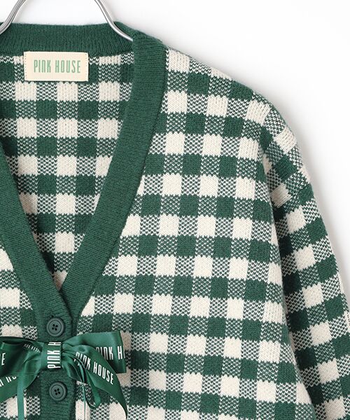 PINK HOUSE / ピンクハウス カーディガン・ボレロ | ギンガムチェックニットカーディガン | 詳細3