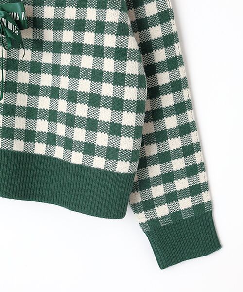 PINK HOUSE / ピンクハウス カーディガン・ボレロ | ギンガムチェックニットカーディガン | 詳細4