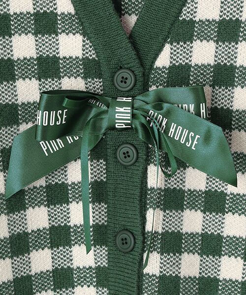 PINK HOUSE / ピンクハウス カーディガン・ボレロ | ギンガムチェックニットカーディガン | 詳細5