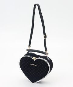 PINK HOUSE / ピンクハウス ハンドバッグ | ハート型ベロアバッグ