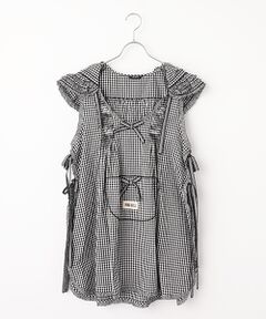 PINK HOUSE / ピンクハウス その他トップス | ギンガムチェックフード付きタブリエ