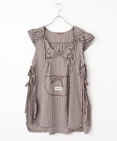PINK HOUSE / ピンクハウス その他トップス | ギンガムチェックフード付きタブリエ