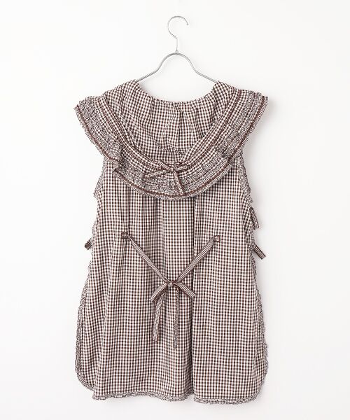 PINK HOUSE / ピンクハウス その他トップス | ギンガムチェックフード付きタブリエ | 詳細4