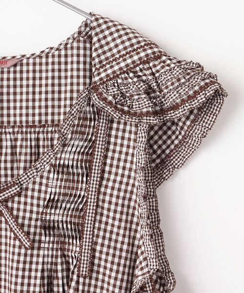 PINK HOUSE / ピンクハウス その他トップス | ギンガムチェックフード付きタブリエ | 詳細5