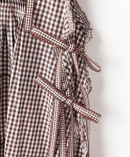 PINK HOUSE / ピンクハウス その他トップス | ギンガムチェックフード付きタブリエ | 詳細7
