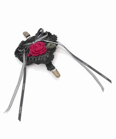 PINK HOUSE / ピンクハウス ブローチ・コサージュ | モチーフ付きハートモチーフニットクリップ