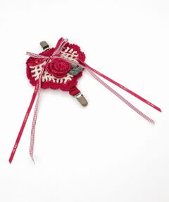PINK HOUSE / ピンクハウス ブローチ・コサージュ | モチーフ付きハートモチーフニットクリップ