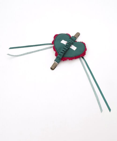 PINK HOUSE / ピンクハウス ブローチ・コサージュ | モチーフ付きハートモチーフニットクリップ | 詳細1