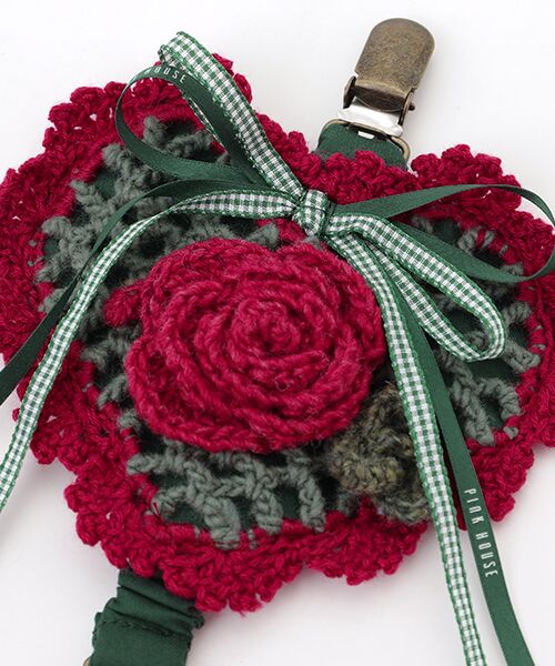 PINK HOUSE / ピンクハウス ブローチ・コサージュ | モチーフ付きハートモチーフニットクリップ | 詳細3