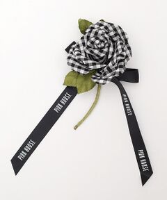 PINK HOUSE / ピンクハウス ブローチ・コサージュ | ギンガムチェックフラワーコサージュ