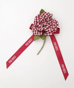 PINK HOUSE / ピンクハウス ブローチ・コサージュ | ギンガムチェックフラワーコサージュ