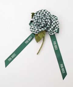 PINK HOUSE / ピンクハウス ブローチ・コサージュ | ギンガムチェックフラワーコサージュ