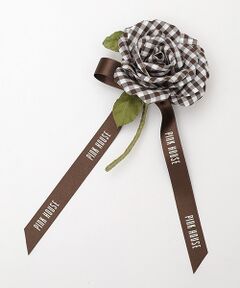 PINK HOUSE / ピンクハウス ブローチ・コサージュ | ギンガムチェックフラワーコサージュ