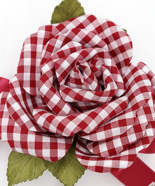 PINK HOUSE / ピンクハウス ブローチ・コサージュ | ギンガムチェックフラワーコサージュ | 詳細3