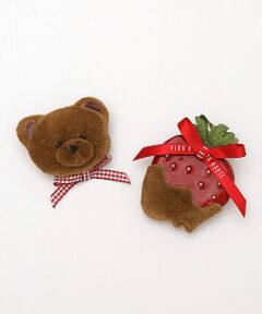PINK HOUSE / ピンクハウス ブローチ・コサージュ | テディ＆ストロベリーミニブローチ