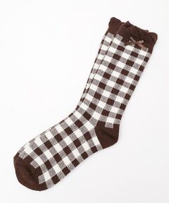 PINK HOUSE / ピンクハウス ソックス | ギンガムチェックフリルソックス
