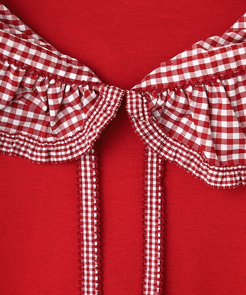 PINK HOUSE / ピンクハウス カットソー | ギンガムチェックフリル襟使いカットソー | 詳細2
